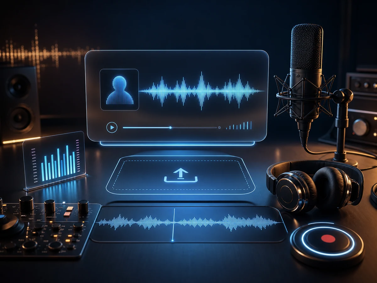 検証の準備ができたアップロードされたリファレンス録音を含む Voice Art 音声クローン作成ワークスペース